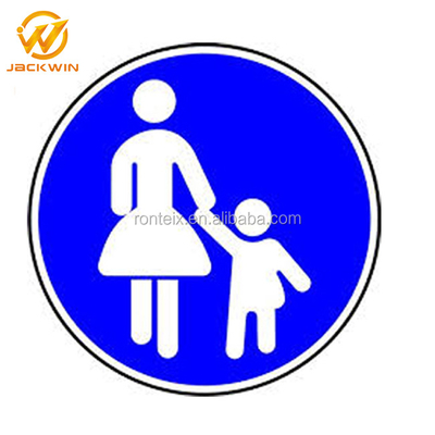 Traffic Safety Sign Board High Reflective Aluminum Triangle Pedestrian Crossing Sign